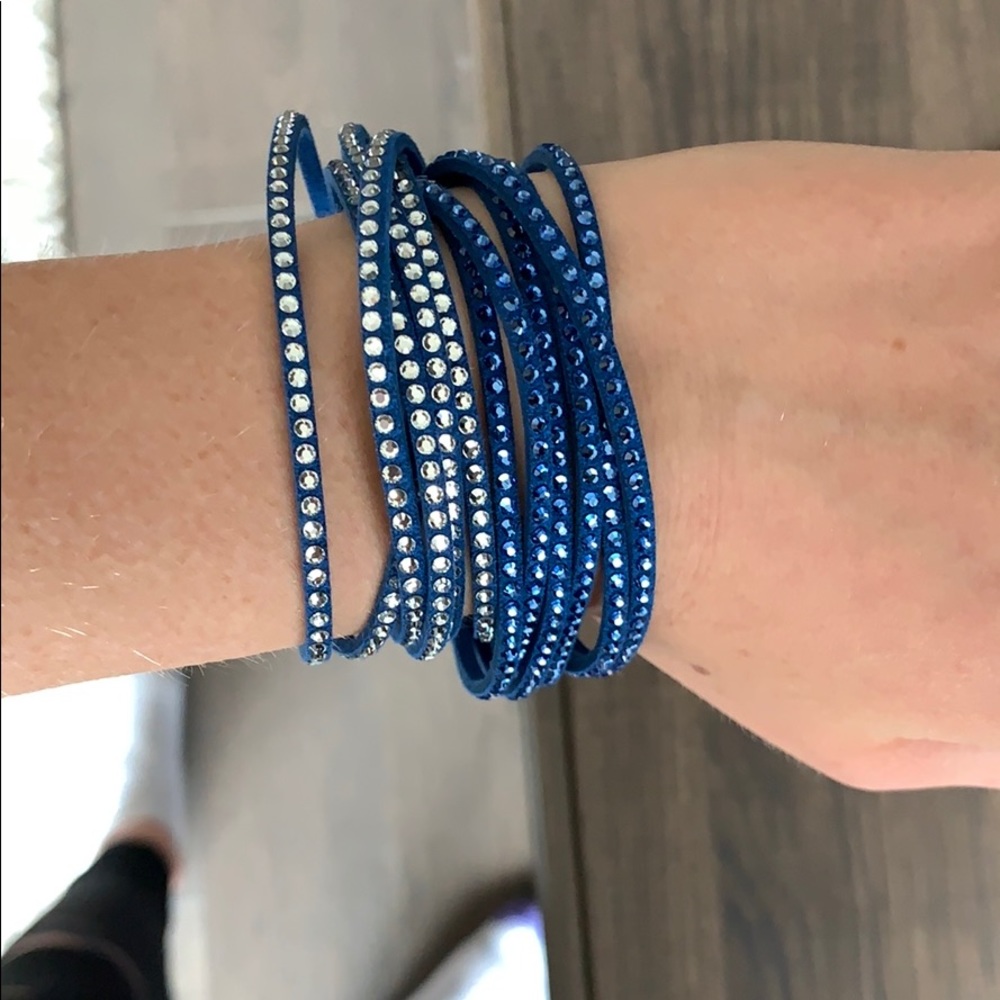 Swarovski Crystal Blue Wraparound Bracelet